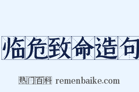 临危致命造句是什么意思的图片